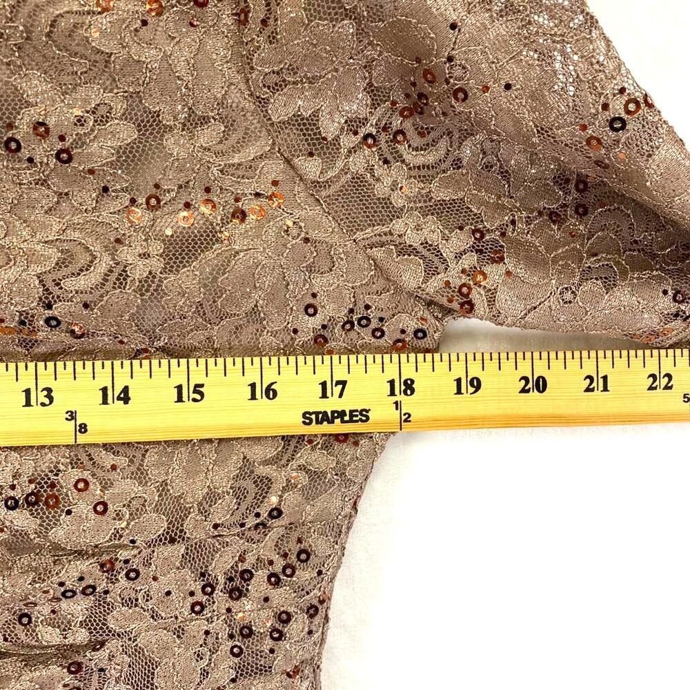 Jessica Howard Women's Brown Side Tucked Sheath Dress Sz 10P - Picture 10 of 10